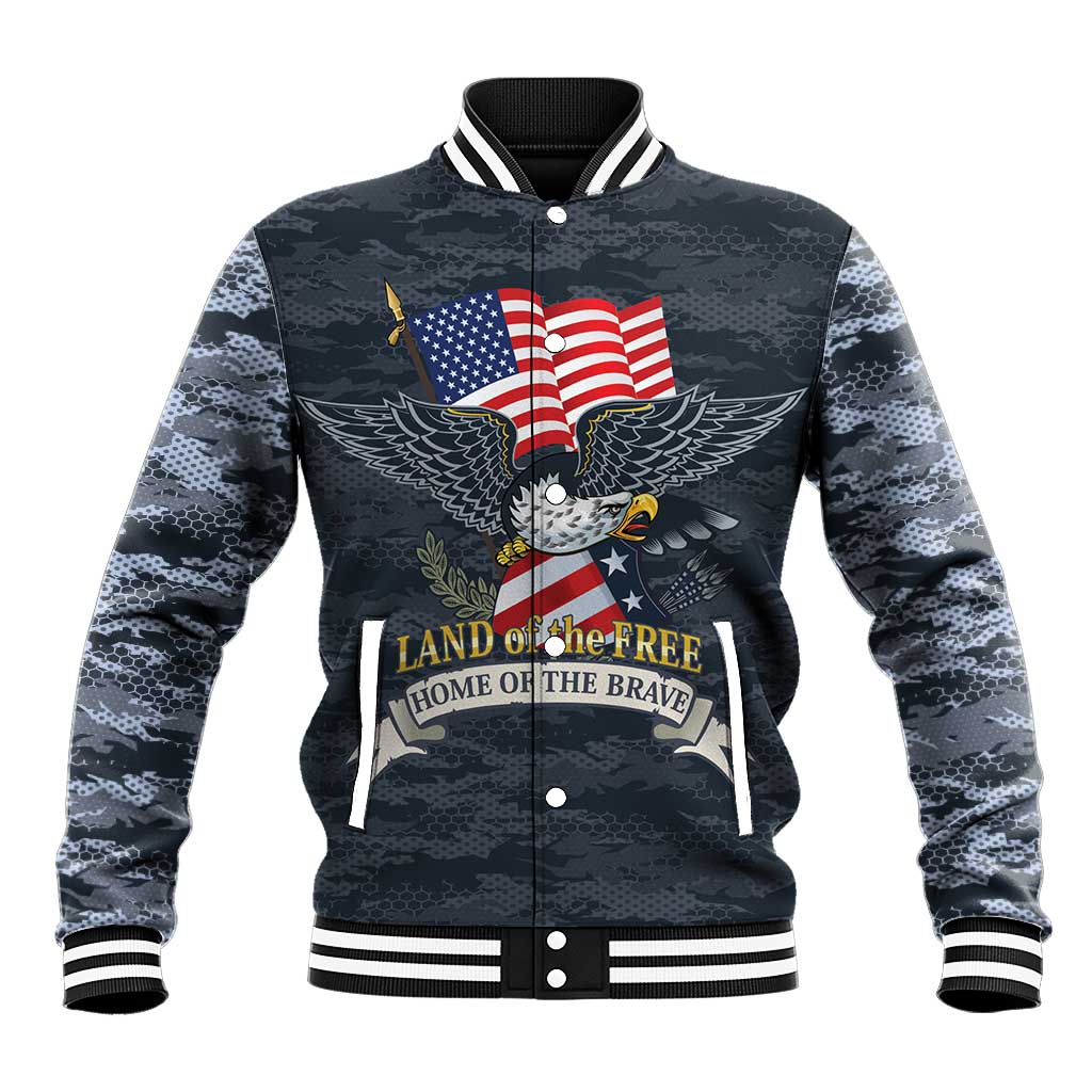 Brave Souls Remembered Patriotic Military Tribute Art Baseball Jacket