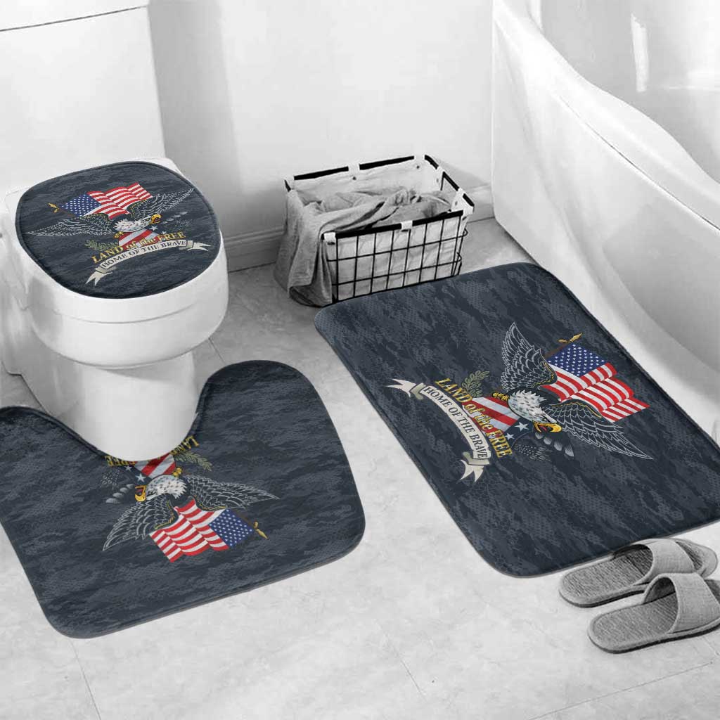 Brave Souls Remembered Patriotic Military Tribute Art Bathroom Set