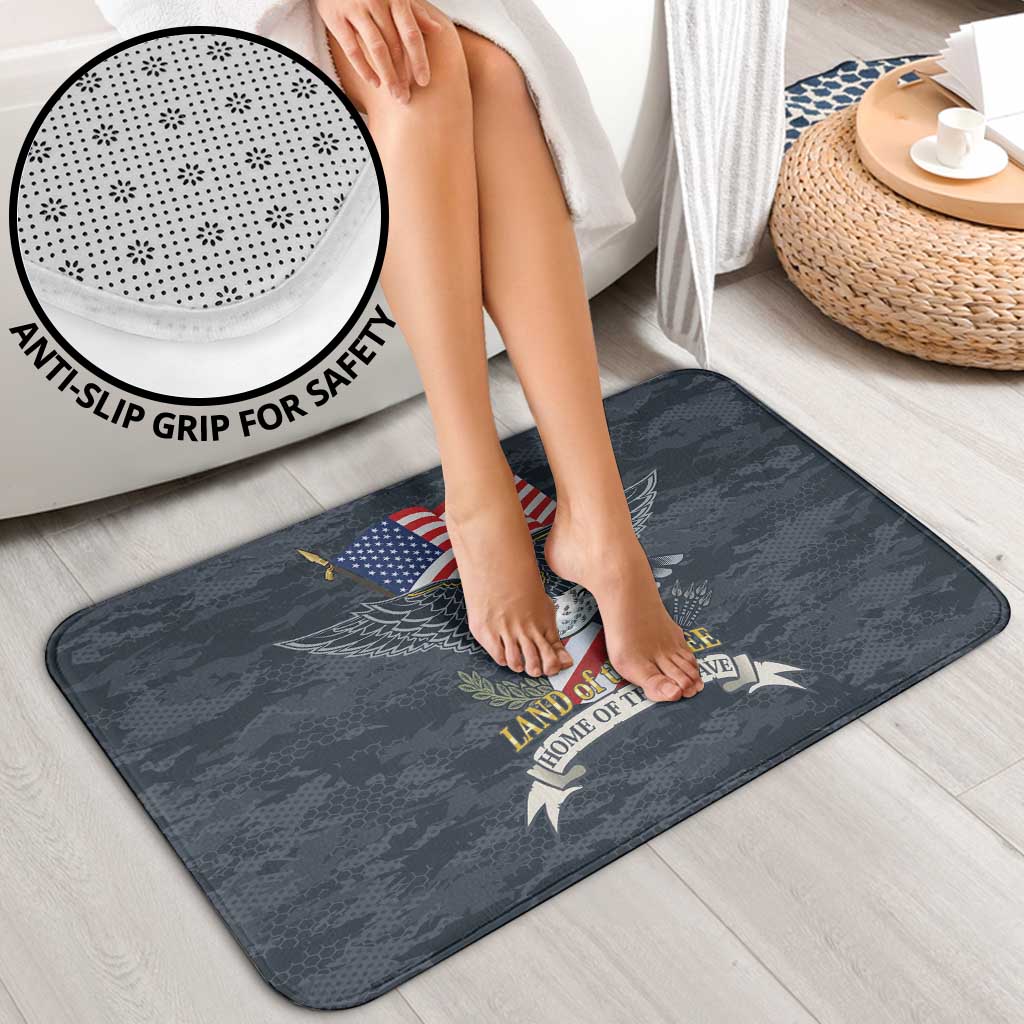 Brave Souls Remembered Patriotic Military Tribute Art Bathroom Set