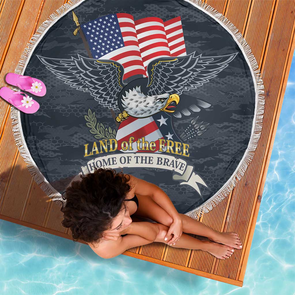 Brave Souls Remembered Patriotic Military Tribute Art Beach Blanket