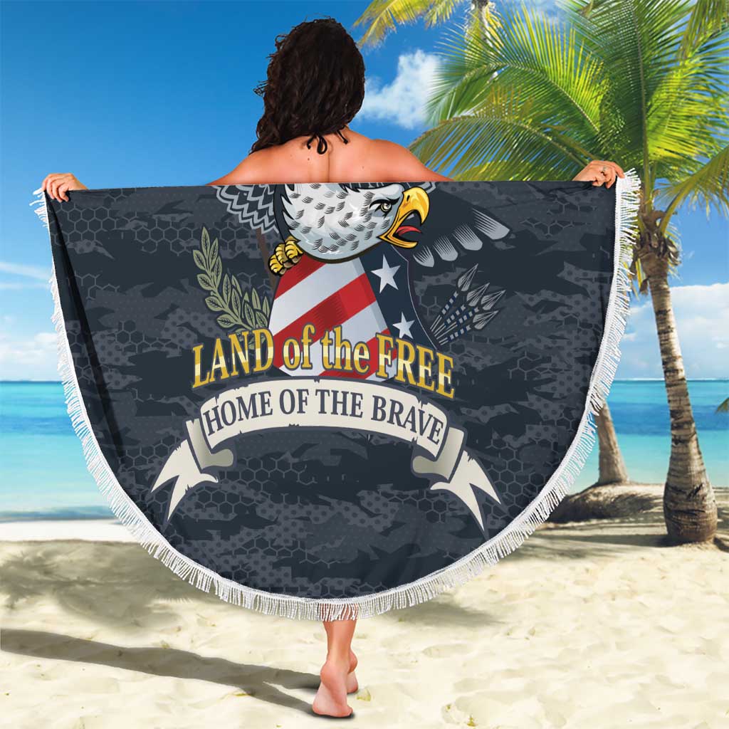 Brave Souls Remembered Patriotic Military Tribute Art Beach Blanket