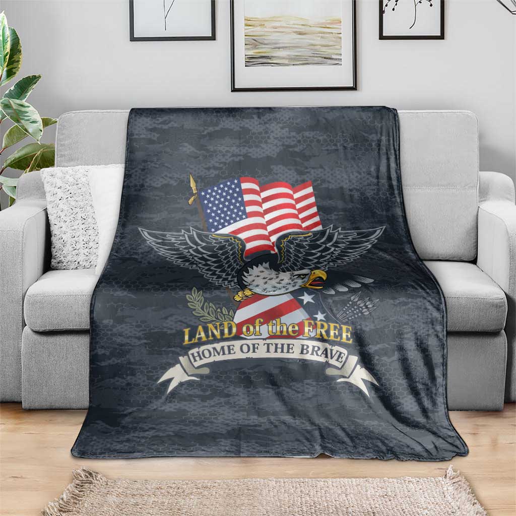 Brave Souls Remembered Patriotic Military Tribute Art Blanket