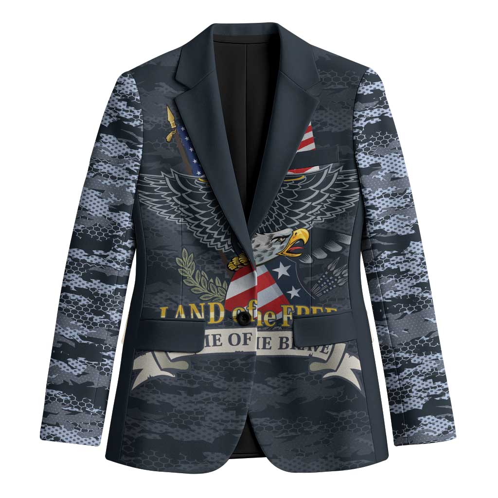 Brave Souls Remembered Patriotic Military Tribute Art Blazer