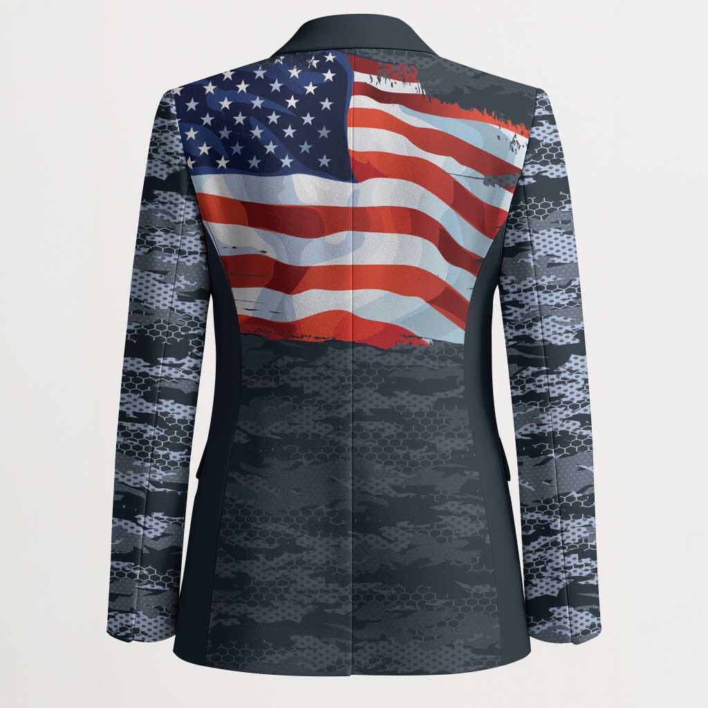 Brave Souls Remembered Patriotic Military Tribute Art Blazer