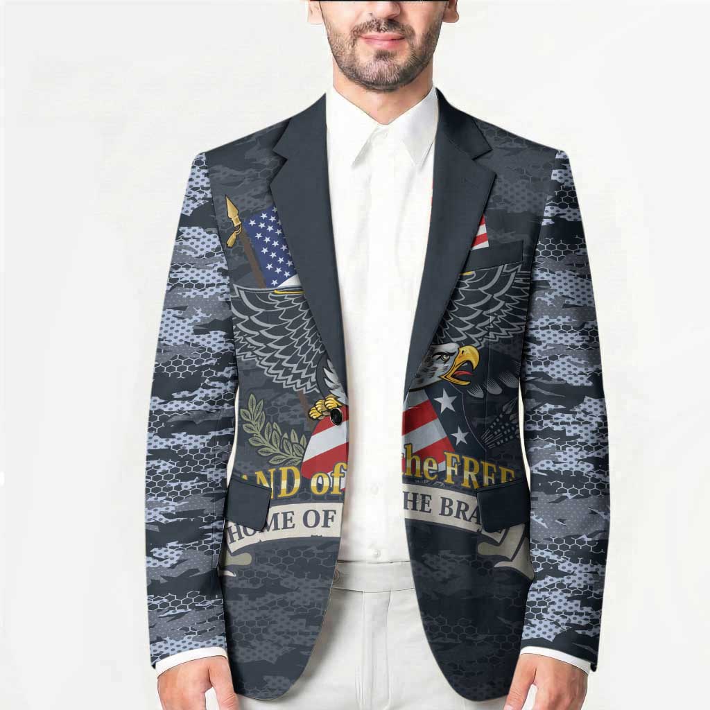 Brave Souls Remembered Patriotic Military Tribute Art Blazer