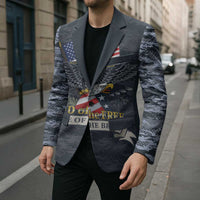 Brave Souls Remembered Patriotic Military Tribute Art Blazer
