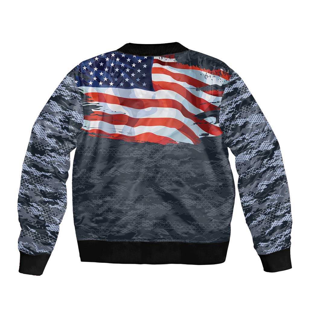 Brave Souls Remembered Patriotic Military Tribute Art Bomber Jacket