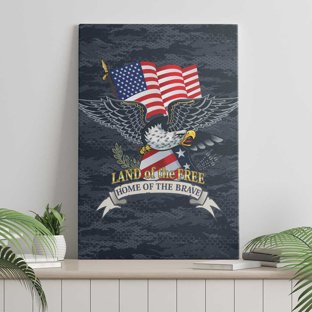 Brave Souls Remembered Patriotic Military Tribute Art Canvas Wall Art