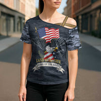 Brave Souls Remembered Patriotic Military Tribute Art Cross Shoulder Shirt