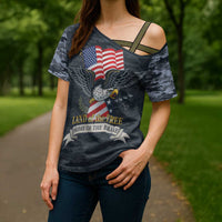 Brave Souls Remembered Patriotic Military Tribute Art Cross Shoulder Shirt