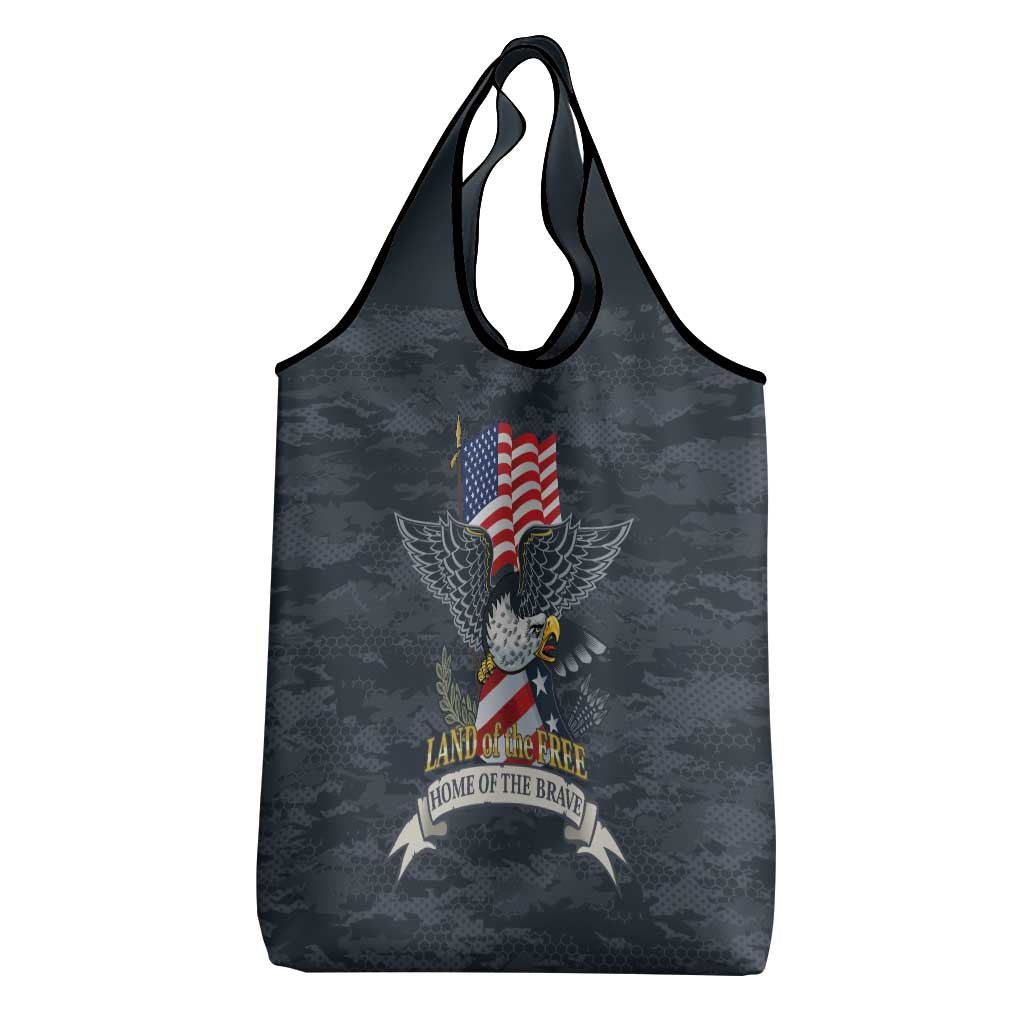 Brave Souls Remembered Patriotic Military Tribute Art Grocery Bag