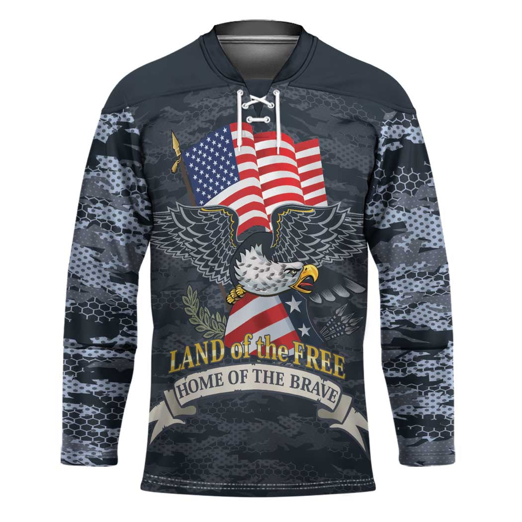 Brave Souls Remembered Patriotic Military Tribute Art Hockey Jersey