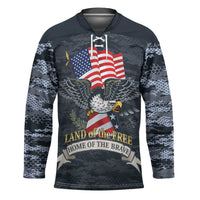 Brave Souls Remembered Patriotic Military Tribute Art Hockey Jersey