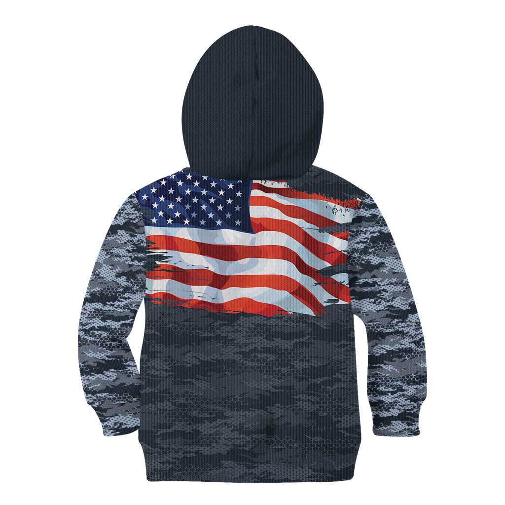 Brave Souls Remembered Patriotic Military Tribute Art Kid Hoodie