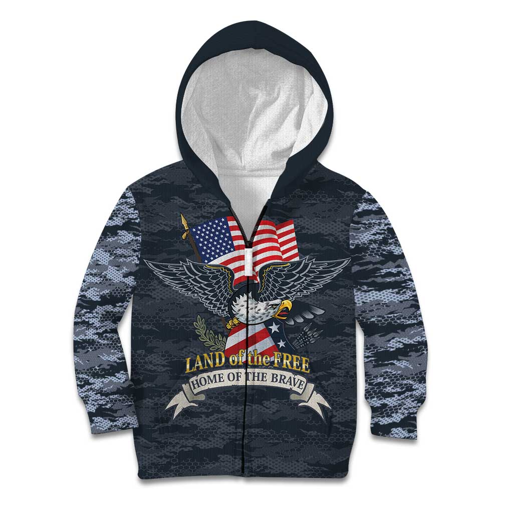 Brave Souls Remembered Patriotic Military Tribute Art Kid Hoodie