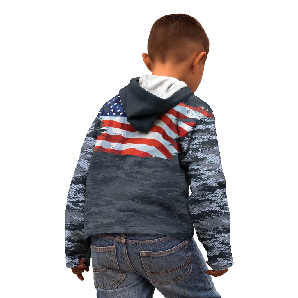 Brave Souls Remembered Patriotic Military Tribute Art Kid Hoodie