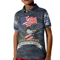 Brave Souls Remembered Patriotic Military Tribute Art Kid Polo Shirt