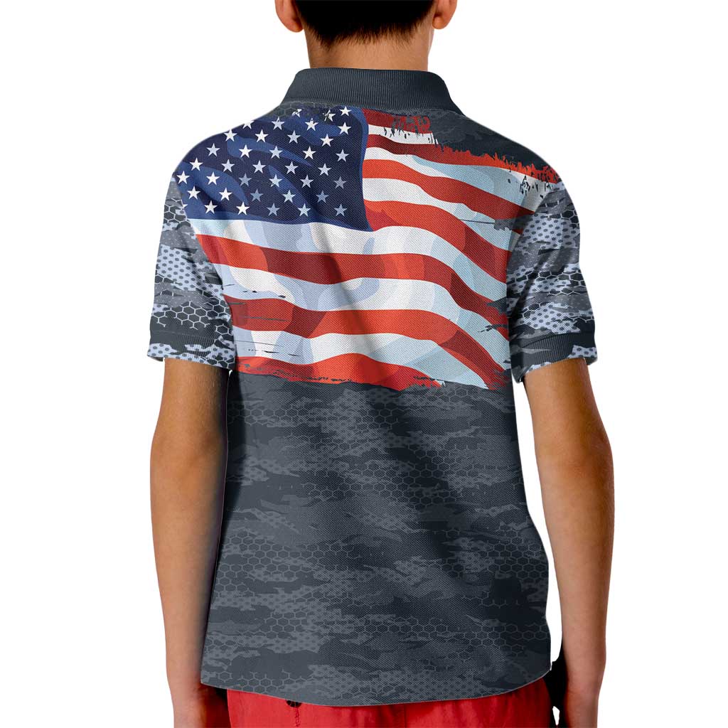 Brave Souls Remembered Patriotic Military Tribute Art Kid Polo Shirt