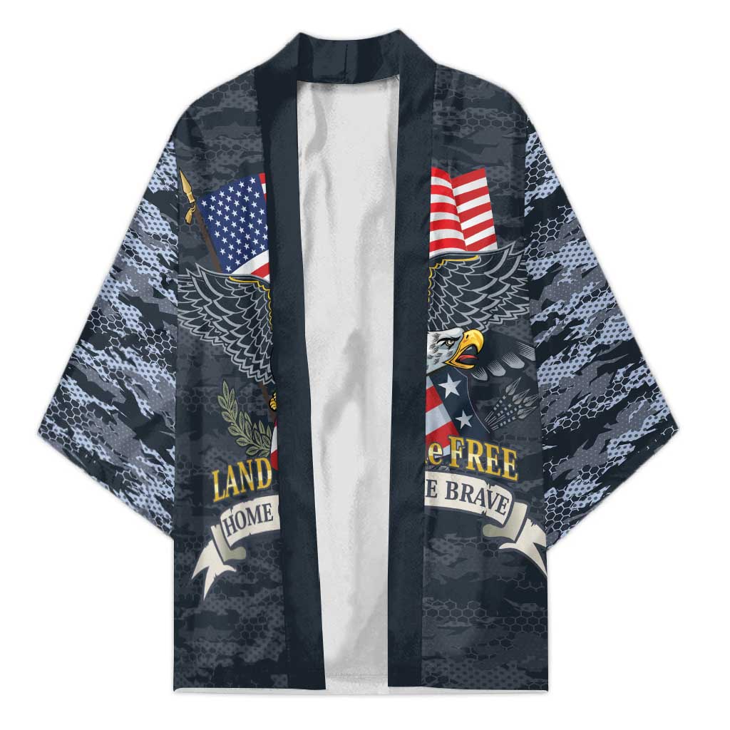 Brave Souls Remembered Patriotic Military Tribute Art Kimono