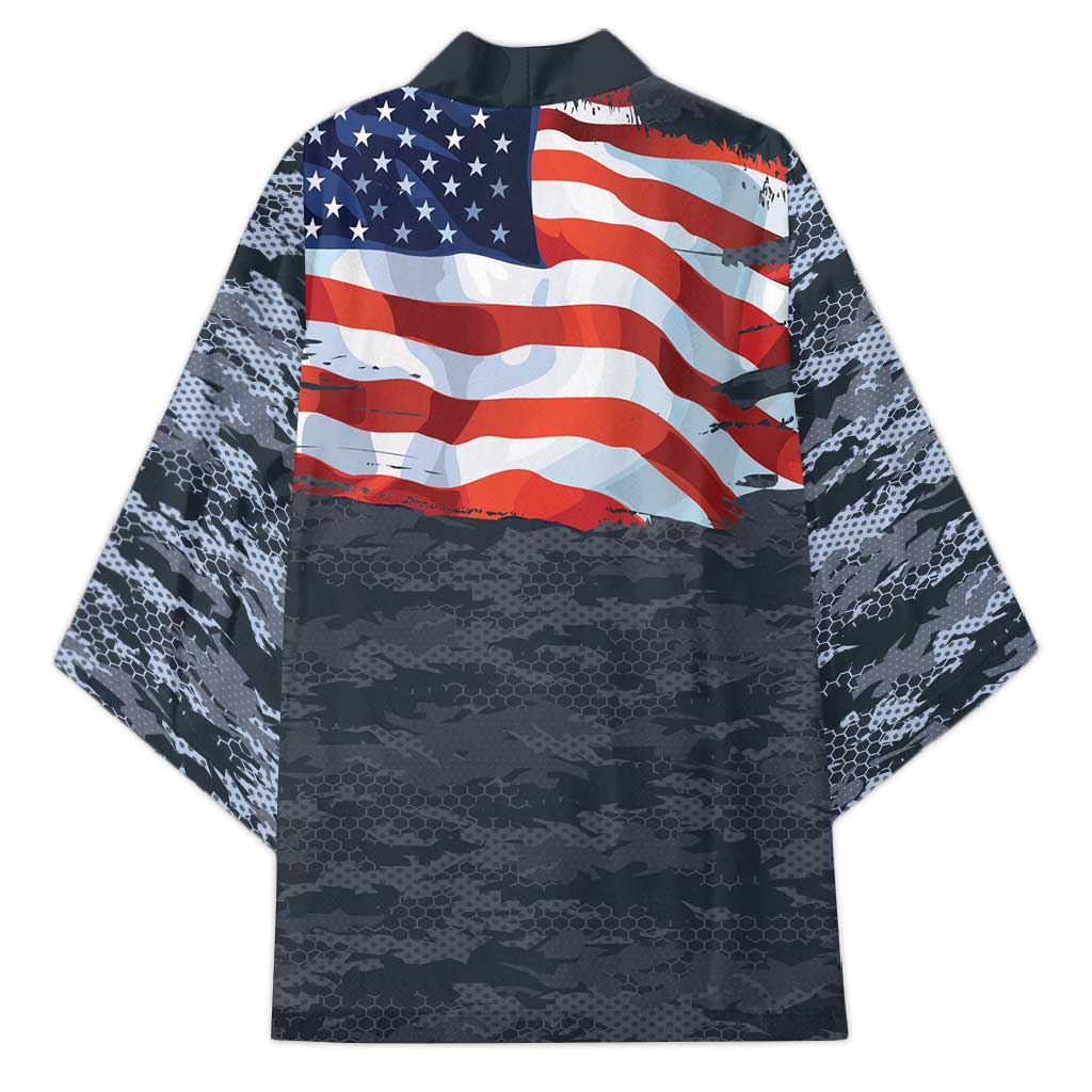 Brave Souls Remembered Patriotic Military Tribute Art Kimono