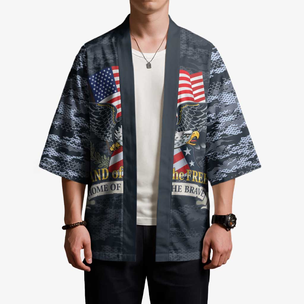 Brave Souls Remembered Patriotic Military Tribute Art Kimono