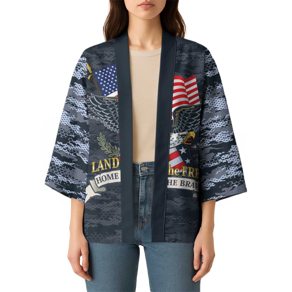 Brave Souls Remembered Patriotic Military Tribute Art Kimono