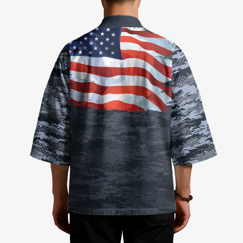 Brave Souls Remembered Patriotic Military Tribute Art Kimono