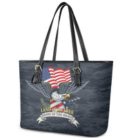 Brave Souls Remembered Patriotic Military Tribute Art Leather Tote Bag