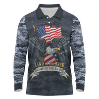 Brave Souls Remembered Patriotic Military Tribute Art Long Sleeve Polo Shirt
