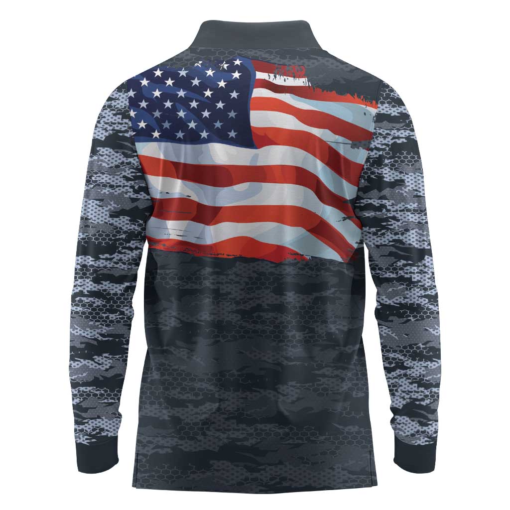 Brave Souls Remembered Patriotic Military Tribute Art Long Sleeve Polo Shirt