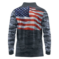 Brave Souls Remembered Patriotic Military Tribute Art Long Sleeve Polo Shirt