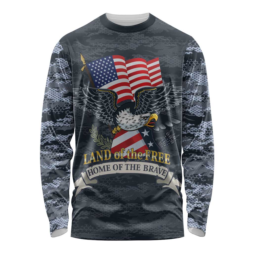 Brave Souls Remembered Patriotic Military Tribute Art Long Sleeve Shirt
