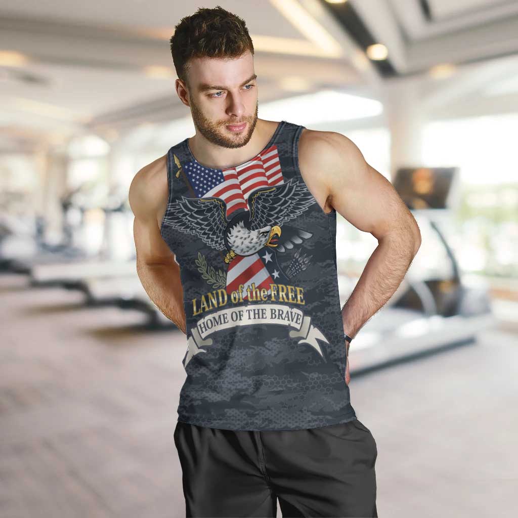 Brave Souls Remembered Patriotic Military Tribute Art Men Tank Top