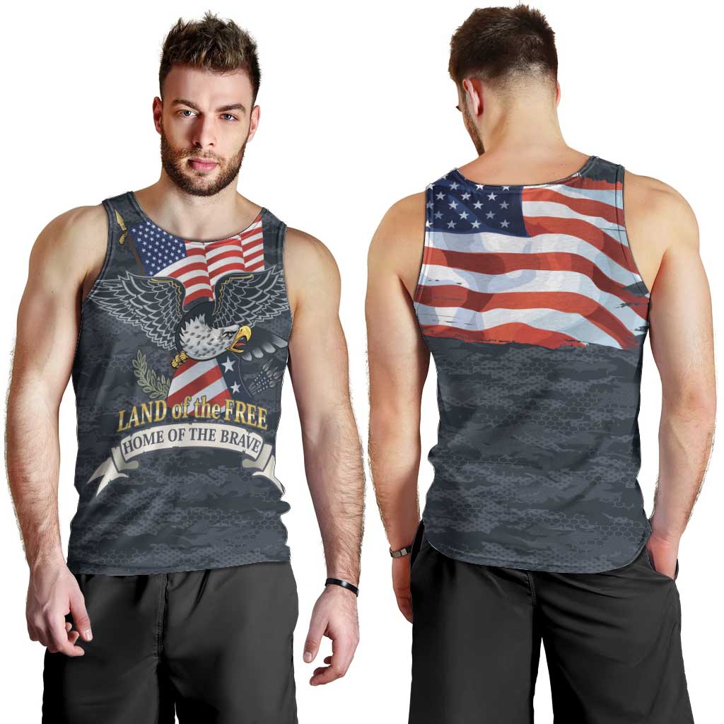 Brave Souls Remembered Patriotic Military Tribute Art Men Tank Top