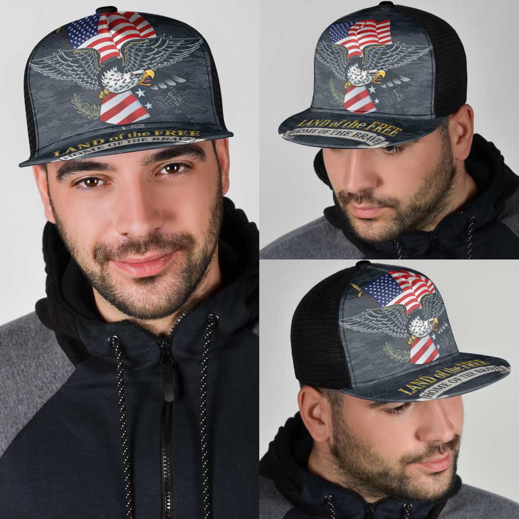 Brave Souls Remembered Patriotic Military Tribute Art Mesh Trucker Cap