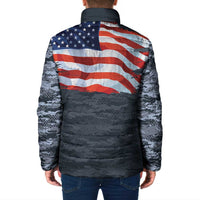 Brave Souls Remembered Patriotic Military Tribute Art Padded Jacket