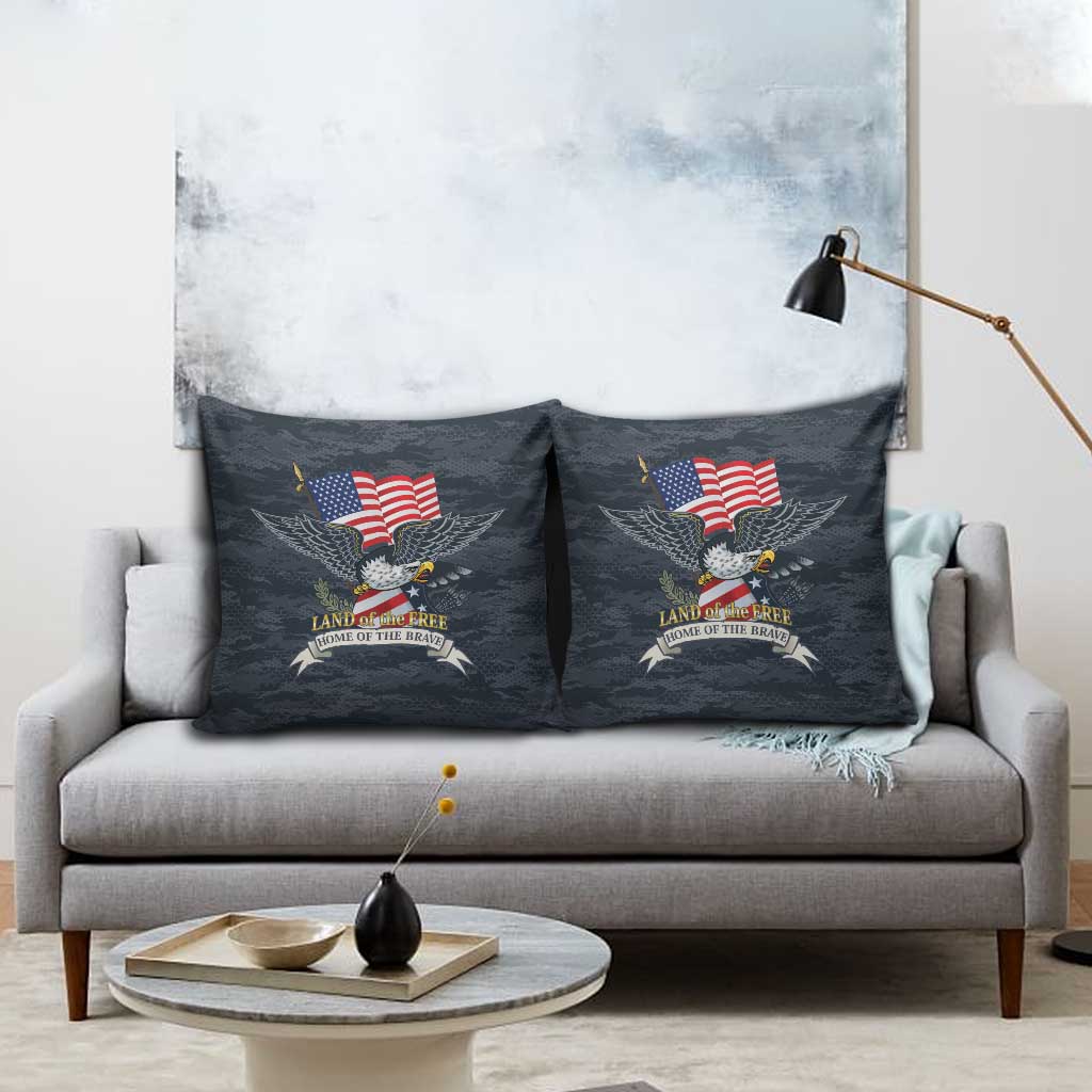 Brave Souls Remembered Patriotic Military Tribute Art Pillow Cover