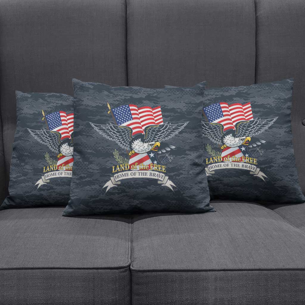 Brave Souls Remembered Patriotic Military Tribute Art Pillow Cover