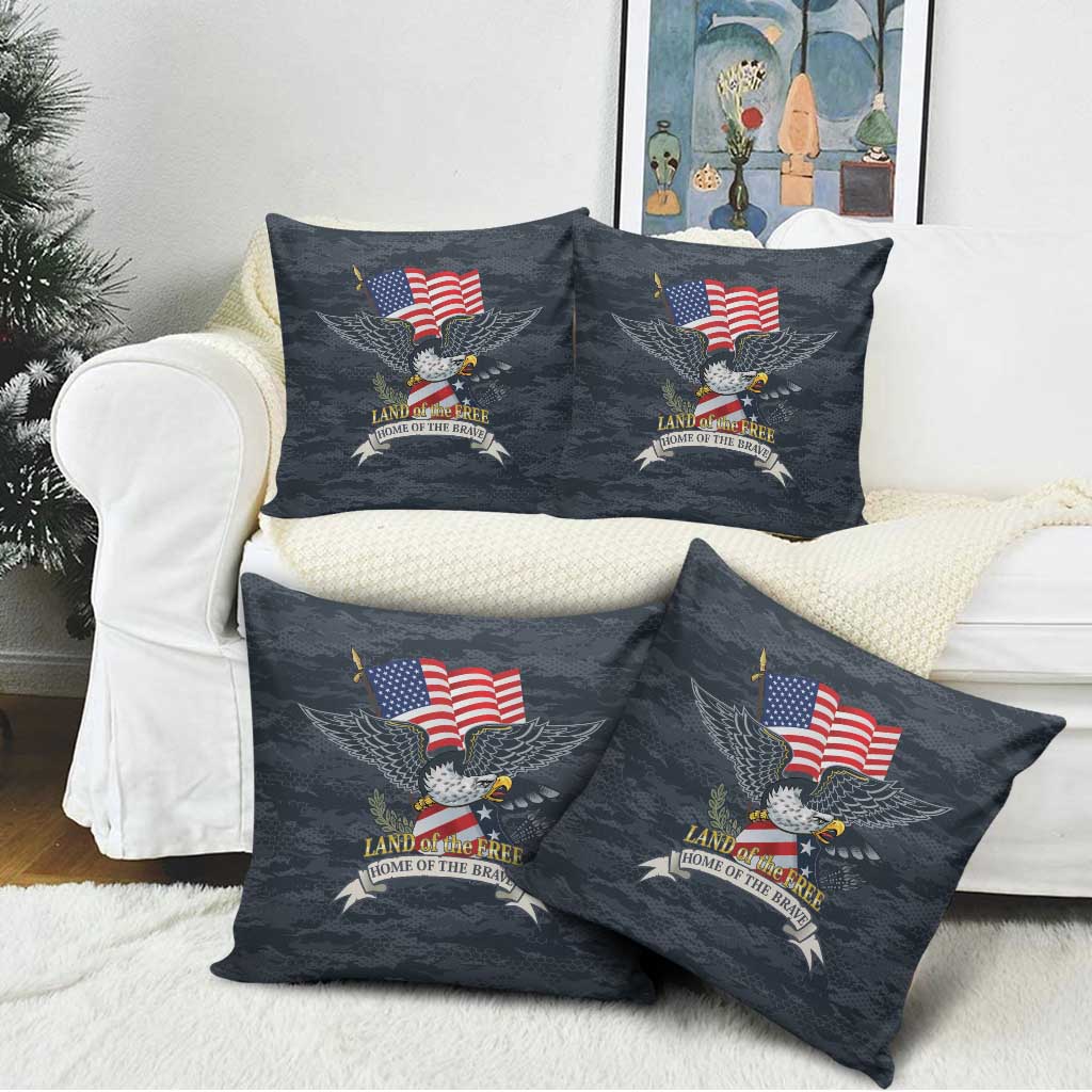 Brave Souls Remembered Patriotic Military Tribute Art Pillow Cover