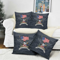 Brave Souls Remembered Patriotic Military Tribute Art Pillow Cover