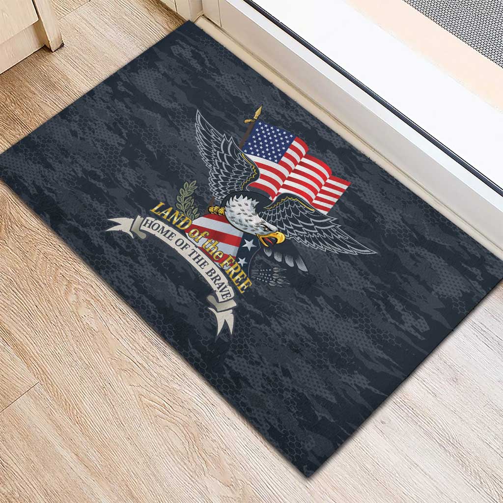 Brave Souls Remembered Patriotic Military Tribute Art Rubber Doormat