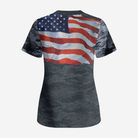 Brave Souls Remembered Patriotic Military Tribute Art Scrub Top