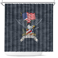 Brave Souls Remembered Patriotic Military Tribute Art Shower Curtain