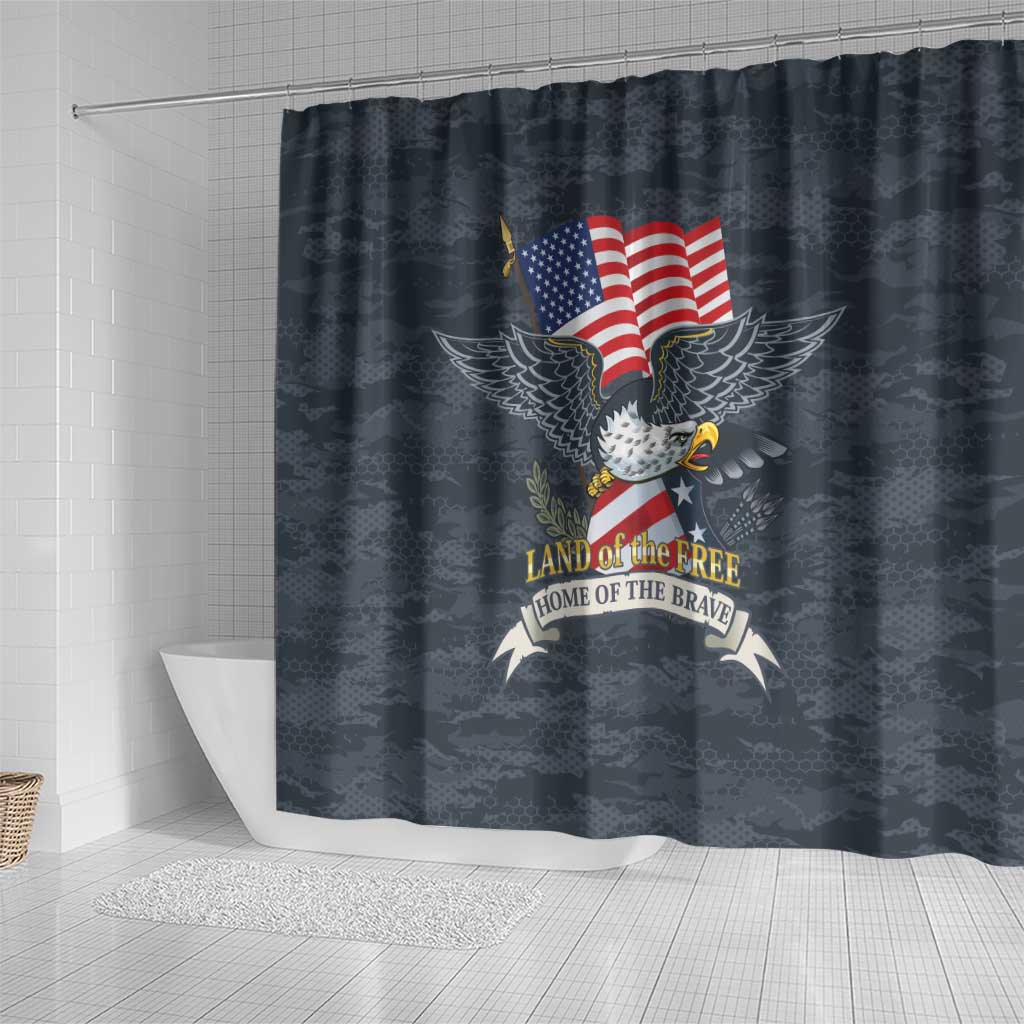 Brave Souls Remembered Patriotic Military Tribute Art Shower Curtain