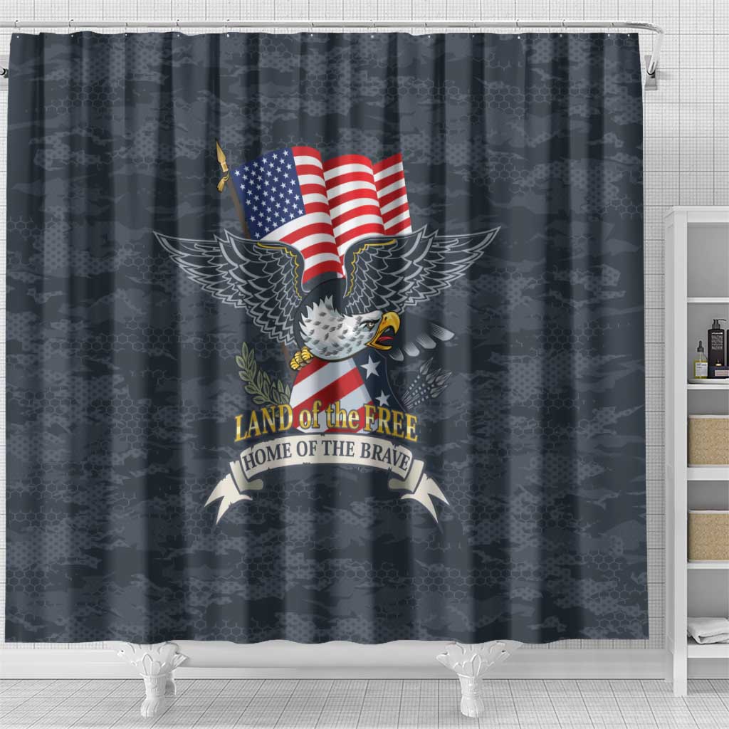 Brave Souls Remembered Patriotic Military Tribute Art Shower Curtain