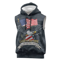 Brave Souls Remembered Patriotic Military Tribute Art Sleeveless Hoodie