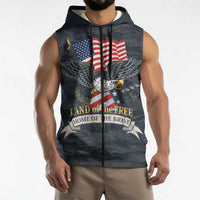 Brave Souls Remembered Patriotic Military Tribute Art Sleeveless Zip Hoodie