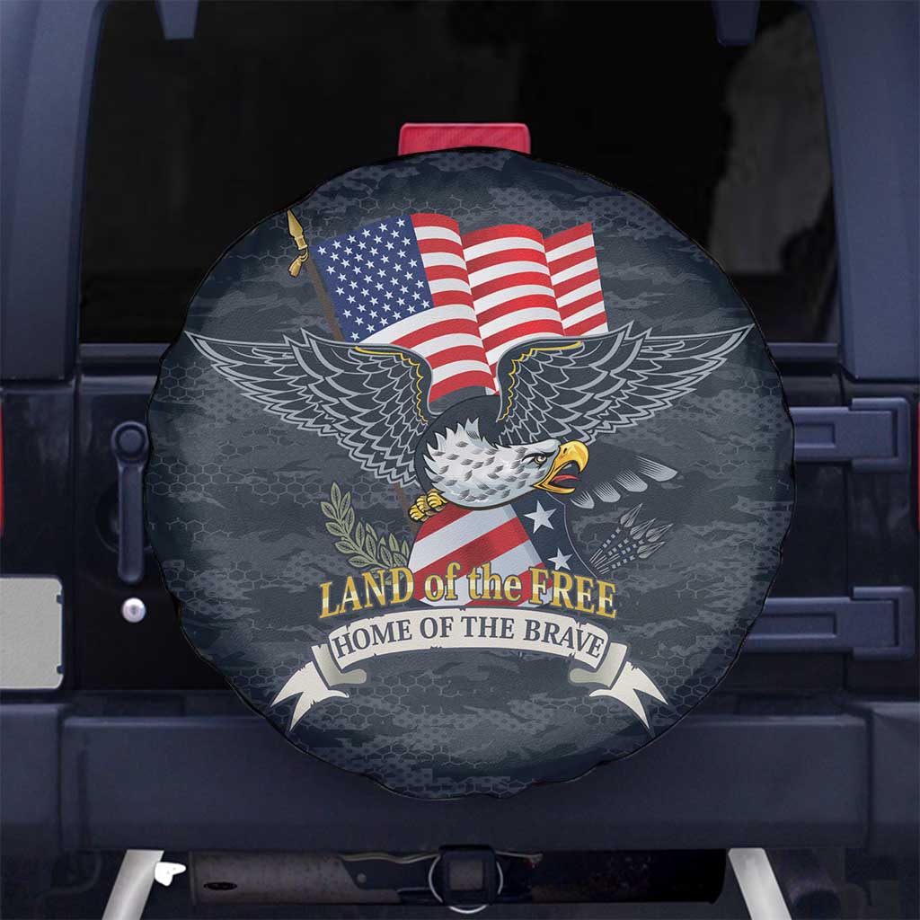 Brave Souls Remembered Patriotic Military Tribute Art Spare Tire Cover