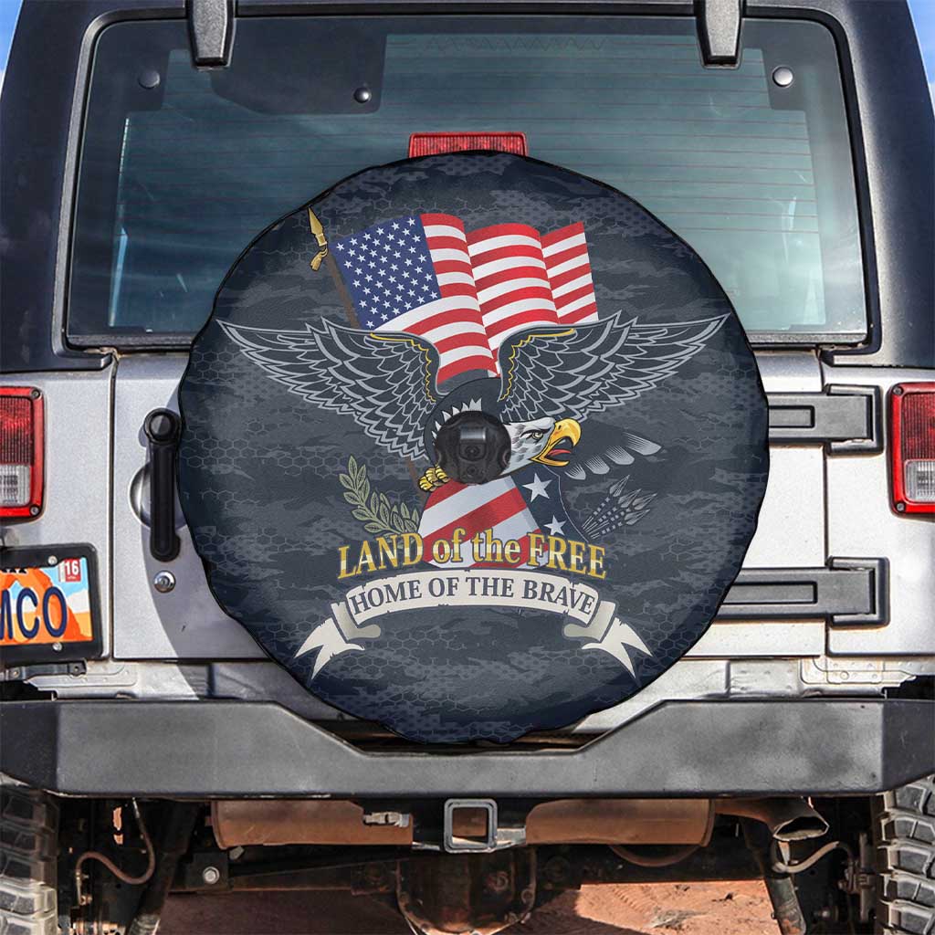 Brave Souls Remembered Patriotic Military Tribute Art Spare Tire Cover