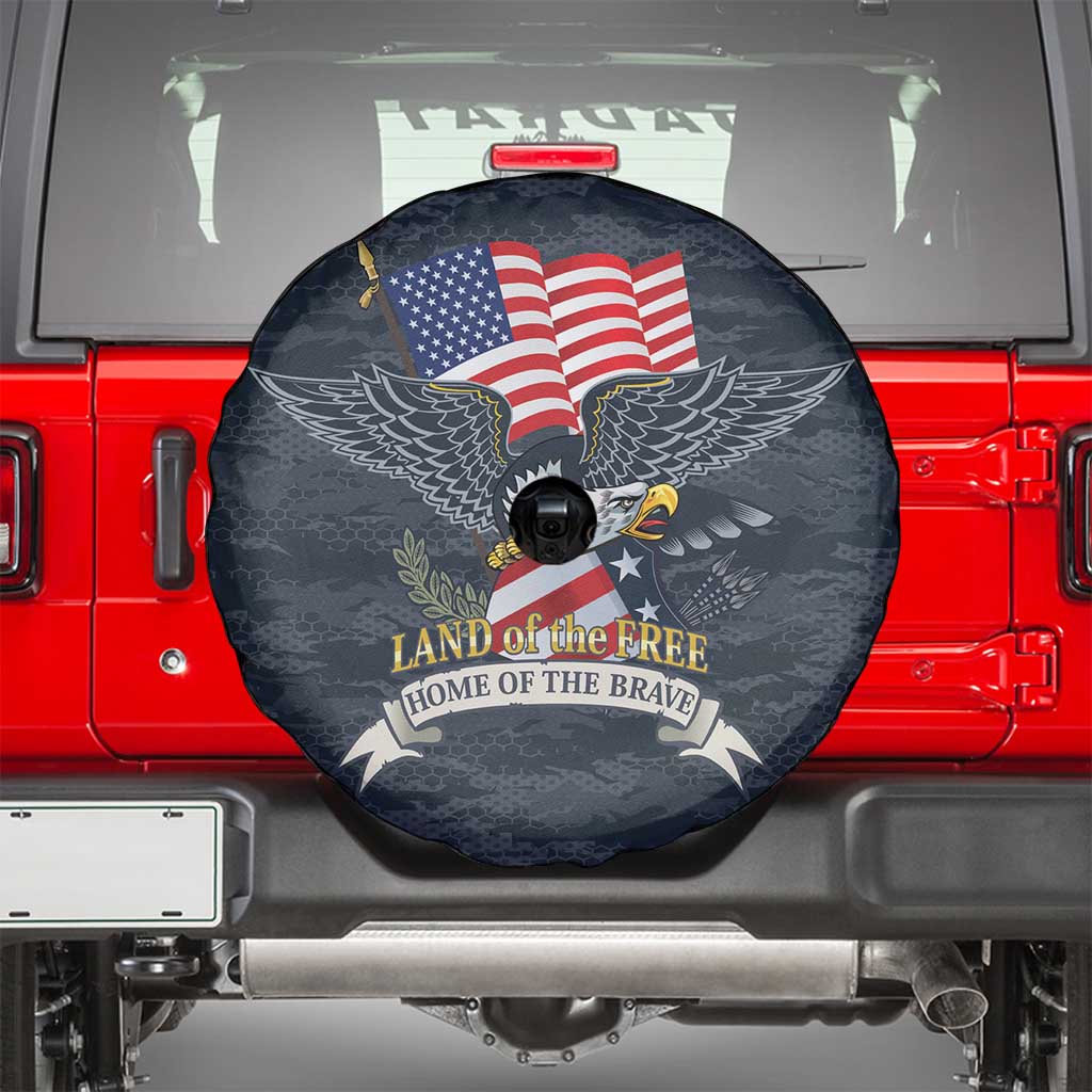 Brave Souls Remembered Patriotic Military Tribute Art Spare Tire Cover